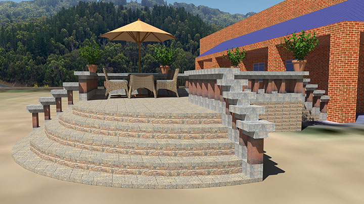 GeoStone Rumblewall Fireplace