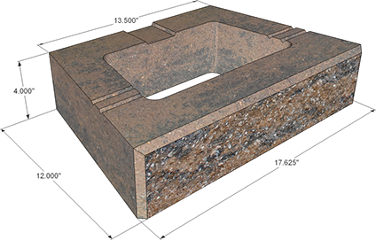 GeoStone Landscape Block - Dimensions